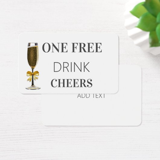 Billet simple moderne Mariage de boisson gratuite (Bureau)