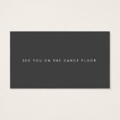 Billet simple moderne Mariage noir et blanc Boire (Dos)