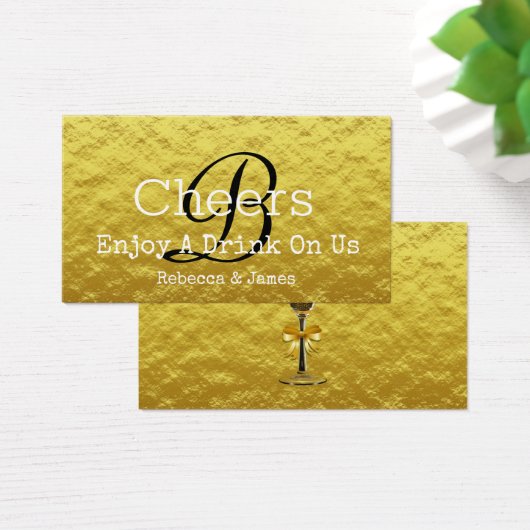 Billet simple or Monogramme Mariage boisson gratui (Bureau)