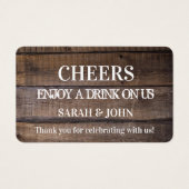 Billet simple Rustique Mariage à boire (Devant)