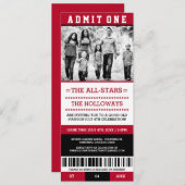 Billet sport 4 juillet Invitations (Devant / Derrière)