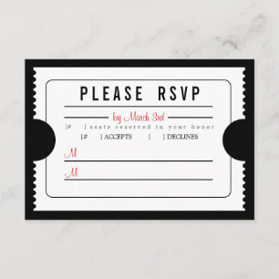 Billet vintage RSVP en noir