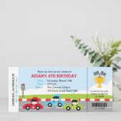 Billet Voiture de course Anniversaire Invitations  (Debout devant)