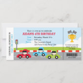 Billet Voiture de course Anniversaire Invitations  (Devant)