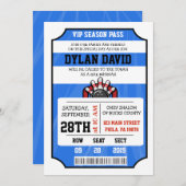 BILLETERIE BOWLING Invitation Bar Bat Mitzvah (Devant / Derrière)