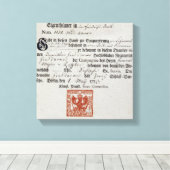 Billeting bon, 1759 canvas afdruk (Insitu (Houten vloer))