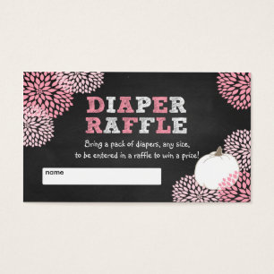 Billets blancs roses de tombola de baby shower de