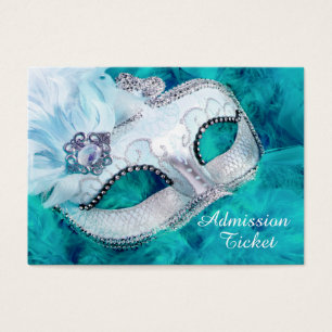 Billets d'admission à la soirée masquée bleu sarce