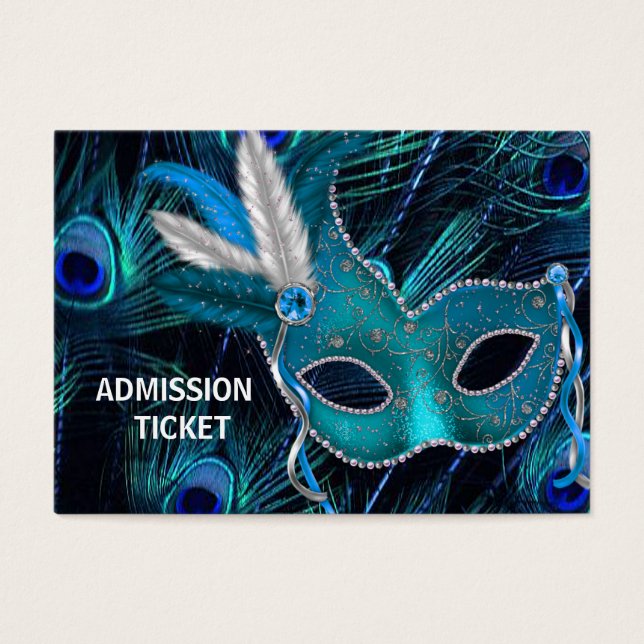 Billets d'admission à la soirée masquée du paon (Devant)