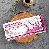 Billets de baseball Pass Invitation d'anniversaire