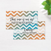 Billets de boisson à chevron ombré turquoise et or (Bureau)