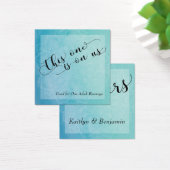 Billets de boisson à l'aquarelle bleue et sarcelle (Bureau)