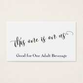 Billets de Boisson à Typographie Élégante avec Cou (Devant)