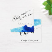 Billets de Boisson Aquarelle Abstraite Bleu Clair (Bureau)