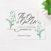 Billets de boisson, Aquarelle verte Spray botaniqu (Bureau)