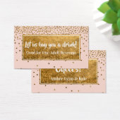 Billets de boisson avec confettis en feuille d'or (Bureau)