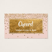 Billets de boisson avec confettis en feuille d'or (Dos)