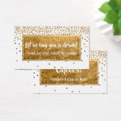 Billets de boisson avec confettis en feuille d'or (Bureau)
