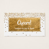 Billets de boisson avec confettis en feuille d'or (Dos)