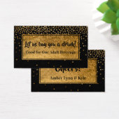 Billets de boisson avec Faux Gold Foil Confetti &  (Bureau)