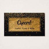 Billets de boisson avec Faux Gold Foil Confetti &  (Dos)