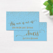 Billets de boisson bleu clair avec Confetti d'or (Bureau)
