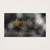 Billets de Boisson Bokeh Noir & Blanc Typographie  (Devant)