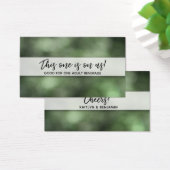 Billets de boisson Bokeh vert avec écriture manusc (Bureau)