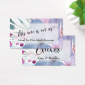 Billets de Boisson | Bouquet de Fleurs Aquarelle A (Bureau)