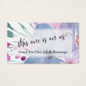Billets de Boisson | Bouquet de Fleurs Aquarelle A (Devant)
