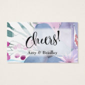 Billets de Boisson | Bouquet de Fleurs Aquarelle A (Dos)