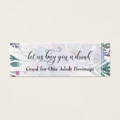 Billets de Boisson | Bouquet de Fleurs Aquarelle C (Devant)