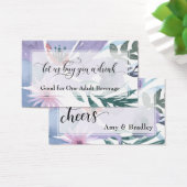 Billets de Boisson | Bouquet de Fleurs Aquarelle C (Bureau)