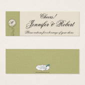 Billets de boisson Circular Green et Creme Monogra (Devant & derrière)