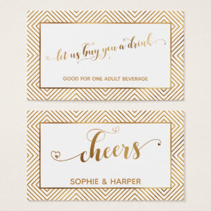 Billets de Boisson, Cœurs d'Or Script, Diamants, B