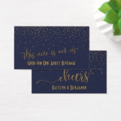 Billets de boisson, Confetti d'or sur Midnight Blu (Bureau)