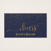 Billets de boisson, Confetti d'or sur Midnight Blu (Dos)
