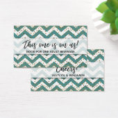 Billets de boisson confettis or et chevron sarcell (Bureau)