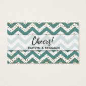 Billets de boisson confettis or et chevron sarcell (Dos)