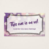 Billets de boisson de mariage et d'événement Purpl (Devant)