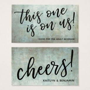 Billets de boisson décontractés avec typographie g