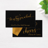 Billets de boisson, Elegant Gold Script & Coeur (Bureau)