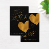 Billets de boisson, Elegant Gold Script & Coeur (Bureau)
