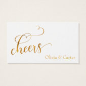 Billets de boisson, Élégant script Faux-Gold sur b (Dos)