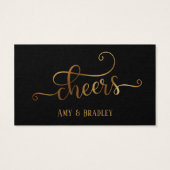 Billets de boisson | Faux Gold Foil sur Editable B (Dos)