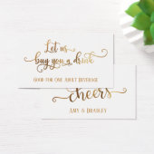 Billets de boisson | Faux Gold Foil sur Editable W (Bureau)