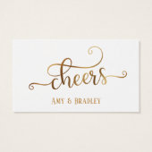 Billets de boisson | Faux Gold Foil sur Editable W (Dos)