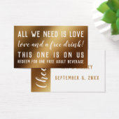 Billets de boisson humoristique en Blanc & Faux Go (Bureau)