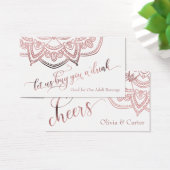 Billets de Boisson, Mandala Rose Gold sur Fond Bla (Bureau)