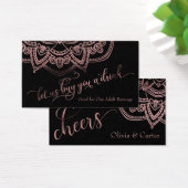 Billets de Boisson, Mandala Rose Gold sur Fond Noi (Bureau)